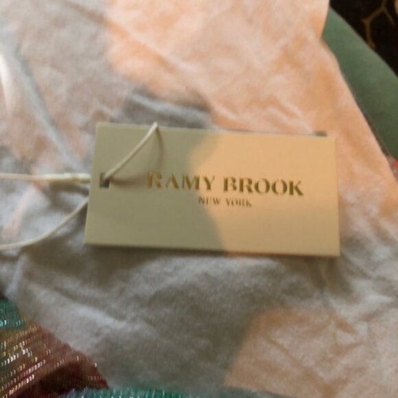 RAMY  BROOK Aqua Maxi Dress Sparkly Side Cutouts NEW  W/TAGS $495 Summer Wedding - Picture 7 of 7